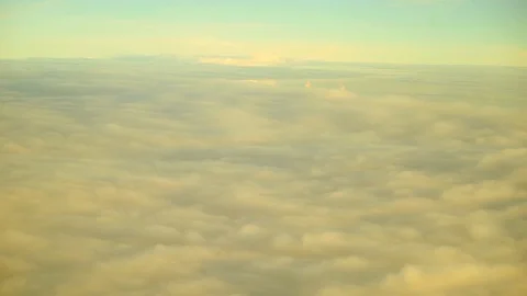 Cloud sunsrise airplane Stock Footage 119552297