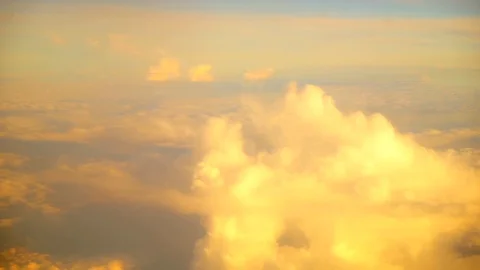 Cloud sunsrise airplane Stock Footage 119552328