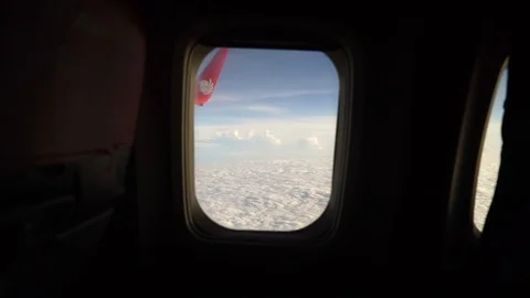 Cloud sunsrise from plane Stock Footage 119559247