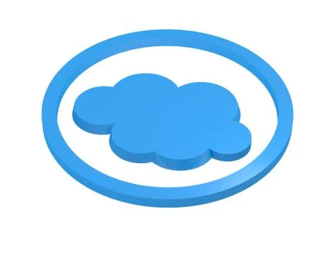 Cloud symbol in circular ring イラスト素材