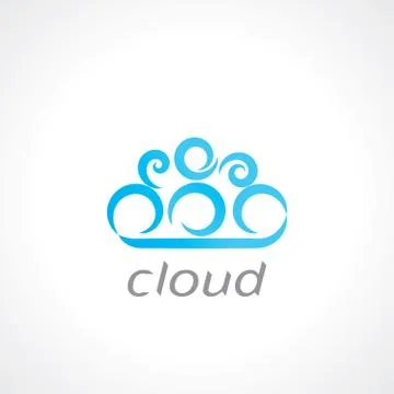 Cloud symbol Stock Illustration