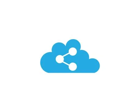 Cloud symbol illustration Stock Illustration