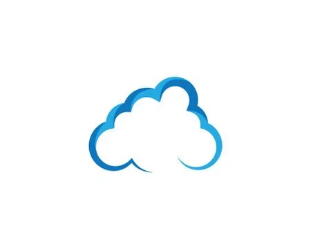 Cloud symbol illustration Stock Illustration