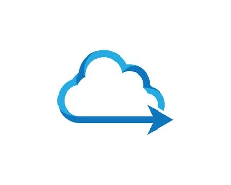Cloud symbol illustration Stock Illustration