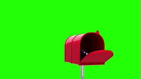 Cloud symbol in the mailbox on green bac... | Stock Video | Pond5