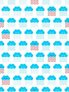 Cloud symbol pattern seamless. ornament Sign for weather for smartphone app.. Illustration
