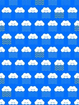 Cloud symbol pattern seamless. ornament Sign for weather for smartphone app.. Illustration