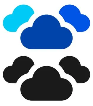 Cloud symbol. Simple cloud silhouette icon / symbol 스톡 일러스트