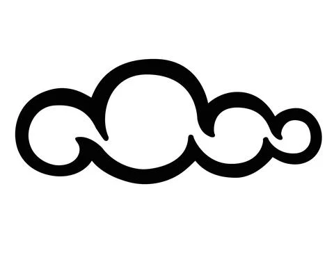 Cloud, symbolic image of a weather phenomenon - stock illustration for logo Stock Illustration