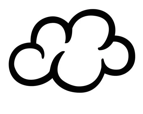Cloud, symbolic image of a weather phenomenon - stock illustration for logo Illustrazione stock
