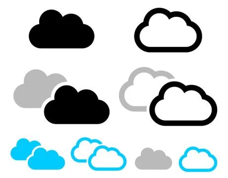 Cloud symbols 库存插图
