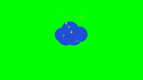 Cloud Sync Data Flow Between Devices on Green Screen Stock Footage 341251359