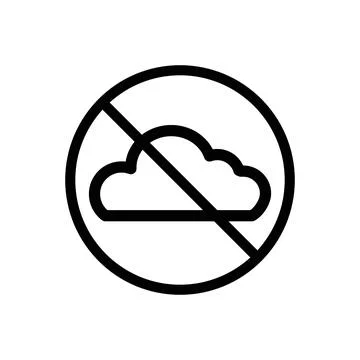 Cloud Sync Disable Icon Set Data Synchronization Illustrations for Technolo.. Stock Illustration