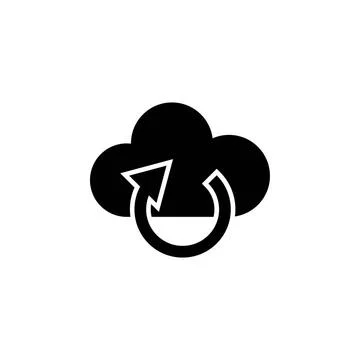Cloud Sync Flat Vector Icon Cloud Sync flat vector icon. Simple solid symb... Stock Photos