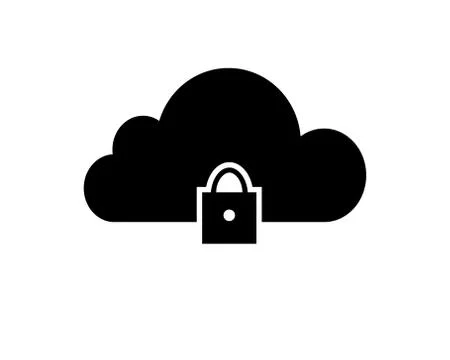 Cloud sync icon flat symbol for lock security data. Vector illustration EPS10 Stockillustratie
