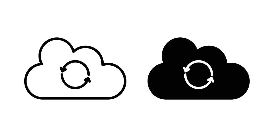 Cloud sync icon graphic element. web icon set Stock Illustration