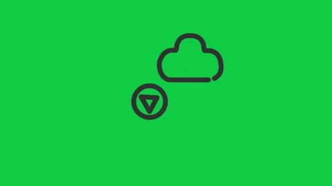 Cloud sync icon on green for efficient data synchronization. Stock Footage 296634716