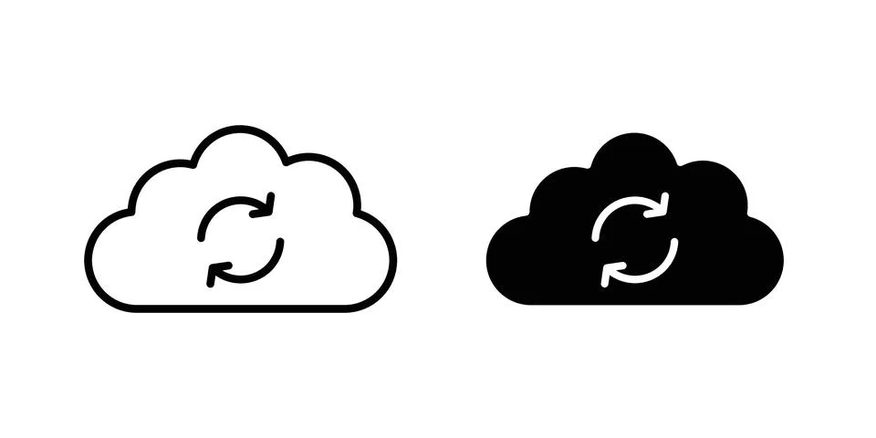 Cloud sync icon Illustration Eps10 for web or app 스톡 일러스트