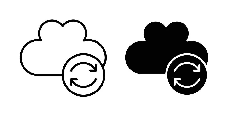 Cloud sync icon vector design illustrations Stock Illustration