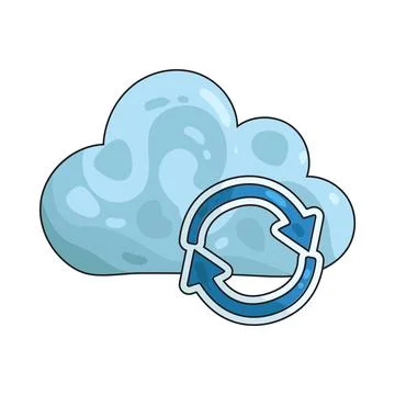 Cloud sync illustration Stock Illustration