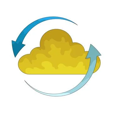 Cloud sync illustration Stock Illustration