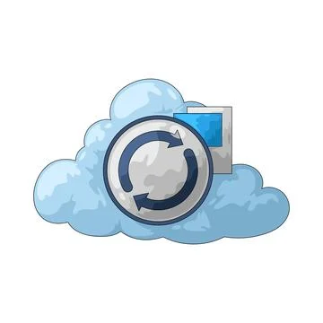 Cloud sync illustration 스톡 일러스트