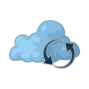 Cloud sync illustration Stock Illustration