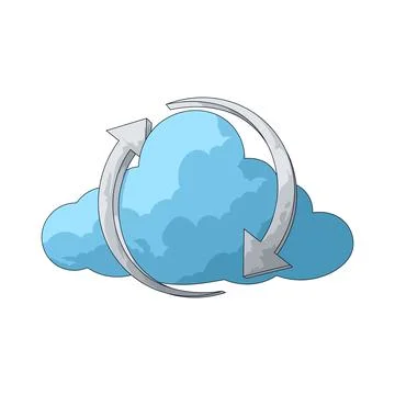 Cloud sync illustration Stock Illustration