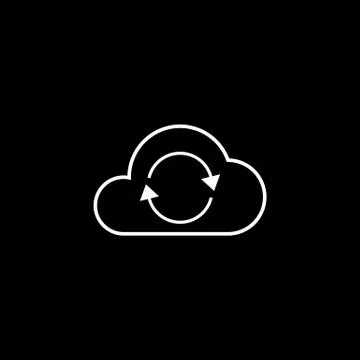 Cloud sync line icon Stock Illustration