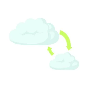 Cloud sync refresh icon, cartoon style イラスト素材