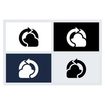 Cloud Sync Refresh Icon Set イラスト素材