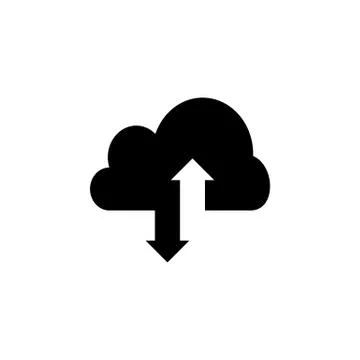 Cloud sync refresh icon. Simple glyph, flat vector of Technology icons for UI 스톡 일러스트