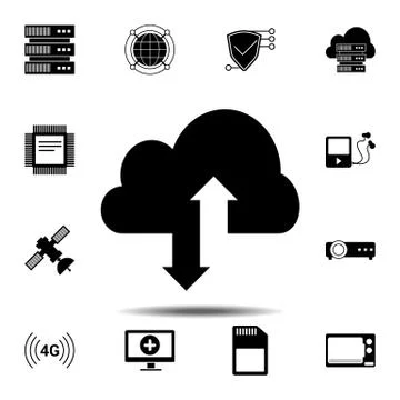 Cloud sync refresh icon. Simple glyph vector element of Technology icons set  Stock Illustration