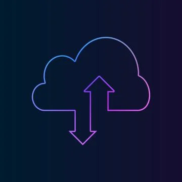 Cloud sync refresh nolan icon. Simple thin line, outline vector of Technology 스톡 일러스트