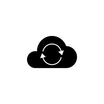 Cloud sync solid icon Stock Illustration