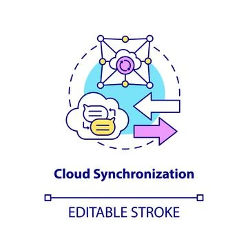 Cloud synchronization concept icon 스톡 일러스트