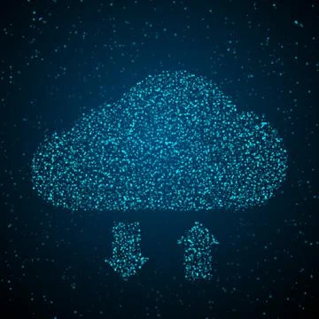 Cloud synchronization. Global structure of data storage. Web or Internet conc 스톡 일러스트