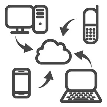 Cloud synchronization icon Stock Illustration