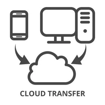 Cloud synchronization icon Stock Illustration