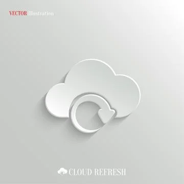 Cloud synchronization icon - vector web background 스톡 일러스트