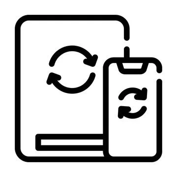 Cloud synchronization with phone line icon vector illustration 스톡 일러스트