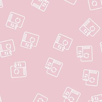 Cloud synchronization with phone line vector seamless pattern Stock Illustration