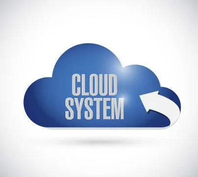 Cloud system computing concept illustration Stock Illustration