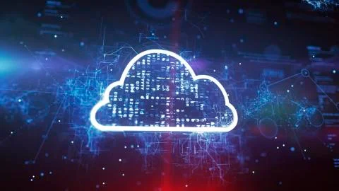 Cloud System Technology Concept Stock Illustration