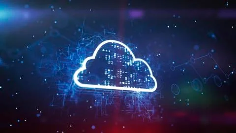 Cloud System Technology Concept Stock Illustration