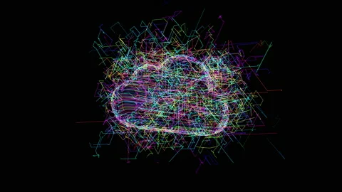 Cloud systems, symbol of global technology and cloud services Stock Footage 232589624