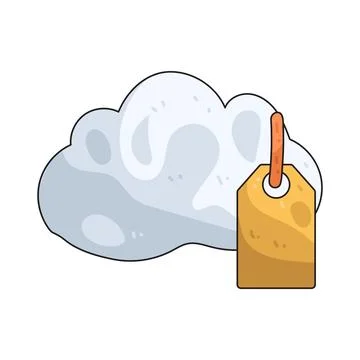Cloud tag illustration Stock Illustration