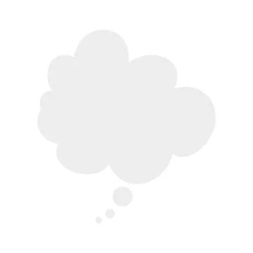 Cloud talk bubble comic speech icon white background Stock Illustration