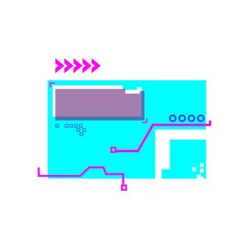 Cloud tech banner cartoon vector illustration Stock Illustration