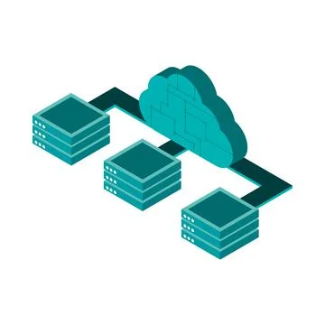 Cloud tech storage Illustrazione stock